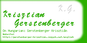 krisztian gerstenberger business card